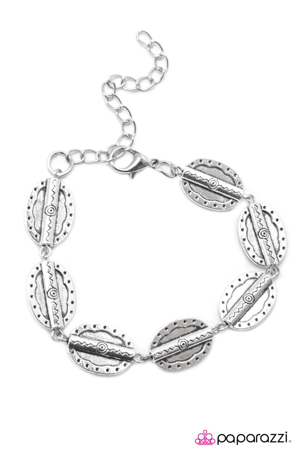 Incan Inspiration Silver Bracelet - Paparazzi Accessories-CarasShop.com - $5 Jewelry by Cara Jewels