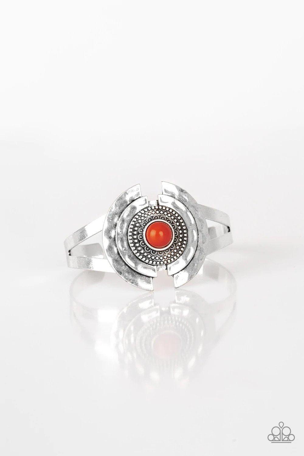 Incredibly Indie Orange Bracelet - Paparazzi Accessories- lightbox - CarasShop.com - $5 Jewelry by Cara Jewels