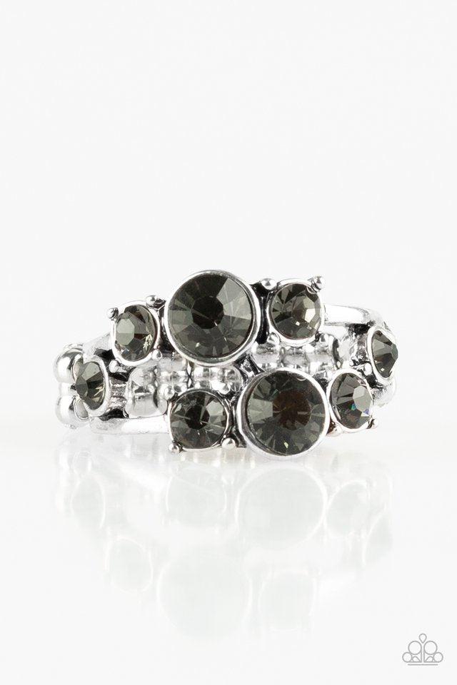 Paparazzi Stratospheric - White Rhinestones - Silver Ring