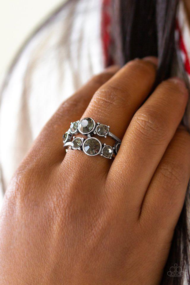 Interstellar Fashion Silver Ring - Paparazzi Accessories-on model - CarasShop.com - $5 Jewelry by Cara Jewels