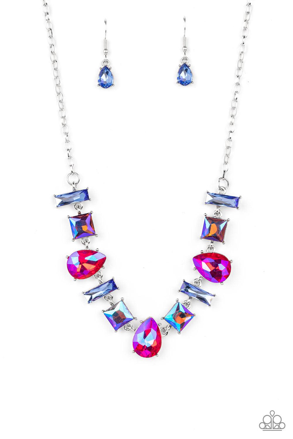 Interstellar Ice Multi Necklace - Paparazzi Accessories- lightbox - CarasShop.com - $5 Jewelry by Cara Jewels