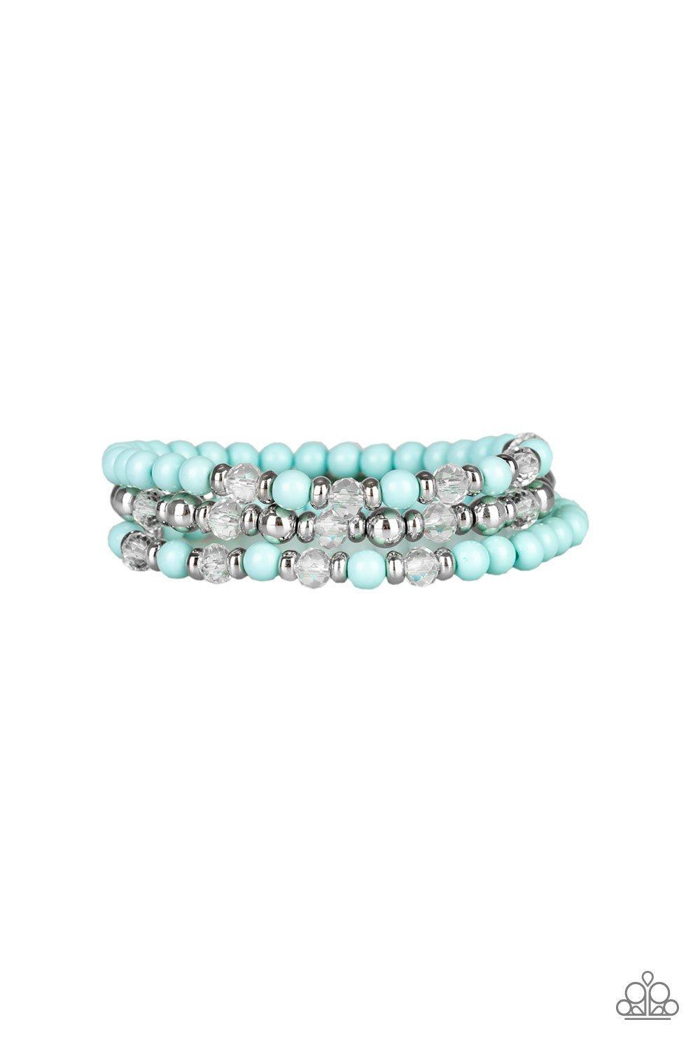 Irresistibly Irresistible Blue Bracelet Set - Paparazzi Accessories-CarasShop.com - $5 Jewelry by Cara Jewels