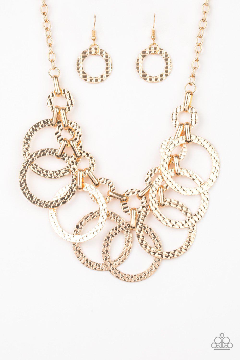 Jammin&#39; Jungle Gold Necklace - Paparazzi Accessories - lightbox -CarasShop.com - $5 Jewelry by Cara Jewels