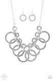 Jammin&#39; Jungle Silver Necklace - Paparazzi Accessories-CarasShop.com - $5 Jewelry by Cara Jewels