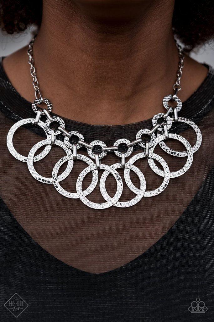 Jammin&#39; Jungle Silver Necklace - Paparazzi Accessories-CarasShop.com - $5 Jewelry by Cara Jewels