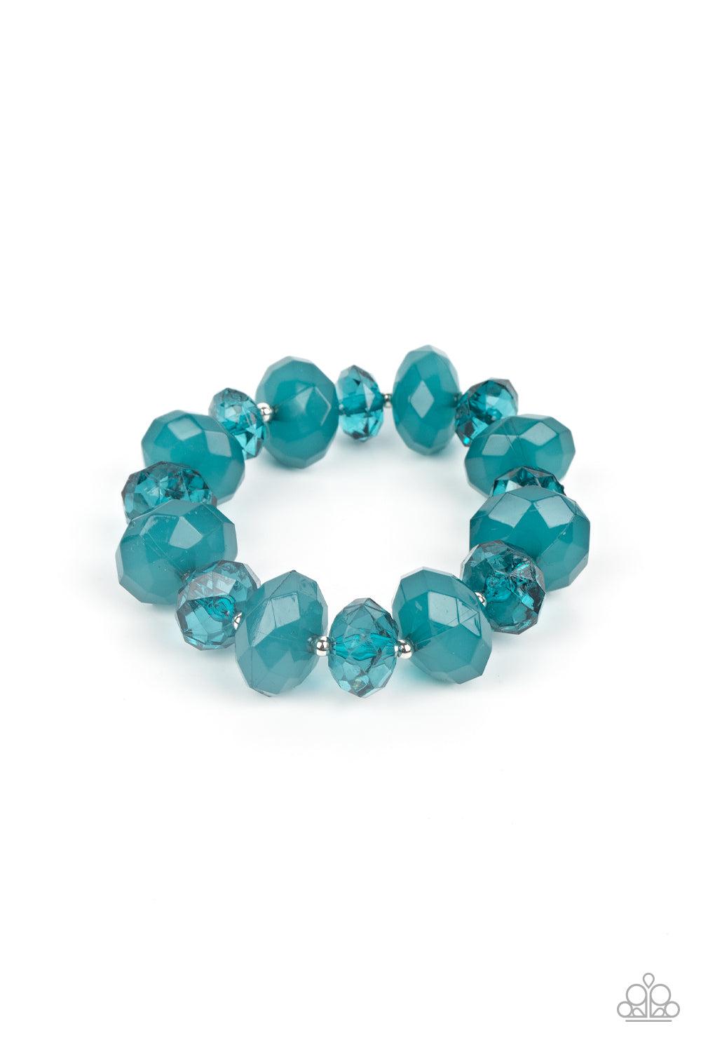 Keep GLOWING Forward Blue Bracelet - Paparazzi Accessories- lightbox - CarasShop.com - $5 Jewelry by Cara Jewels