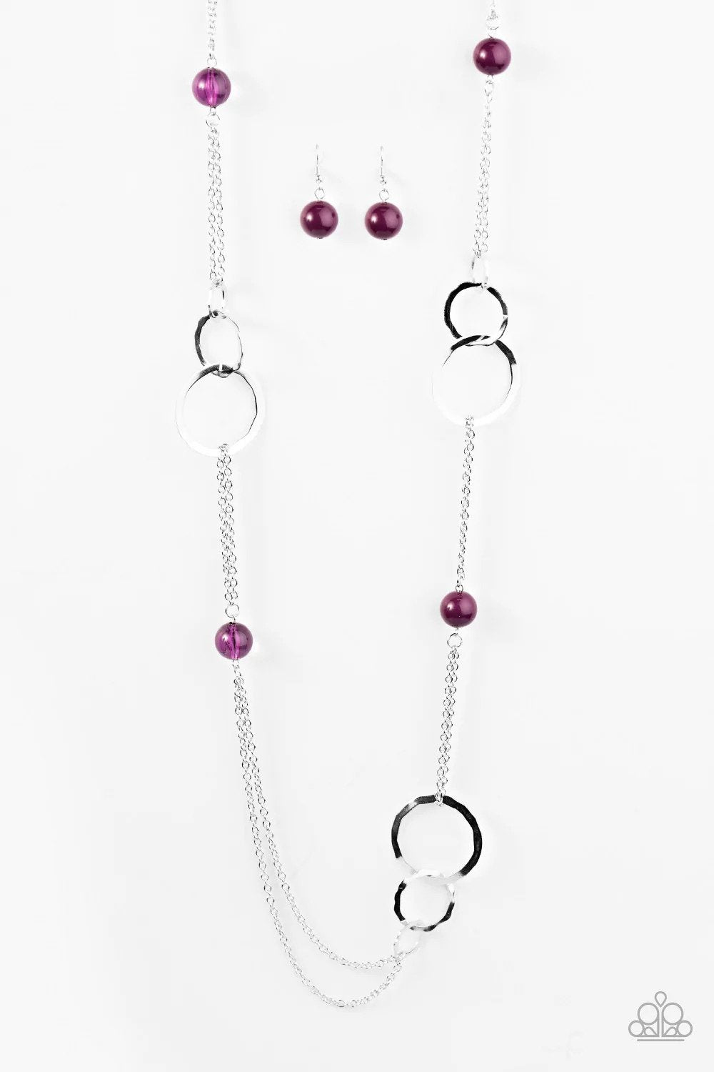 Keepin&#39; It Cali Purple Necklace - Paparazzi Accessories- lightbox - CarasShop.com - $5 Jewelry by Cara Jewels