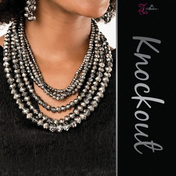Knockout 2019 Zi Collection Necklace and matching Earrings - Paparazzi Accessories-CarasShop.com - $5 Jewelry by Cara Jewels
