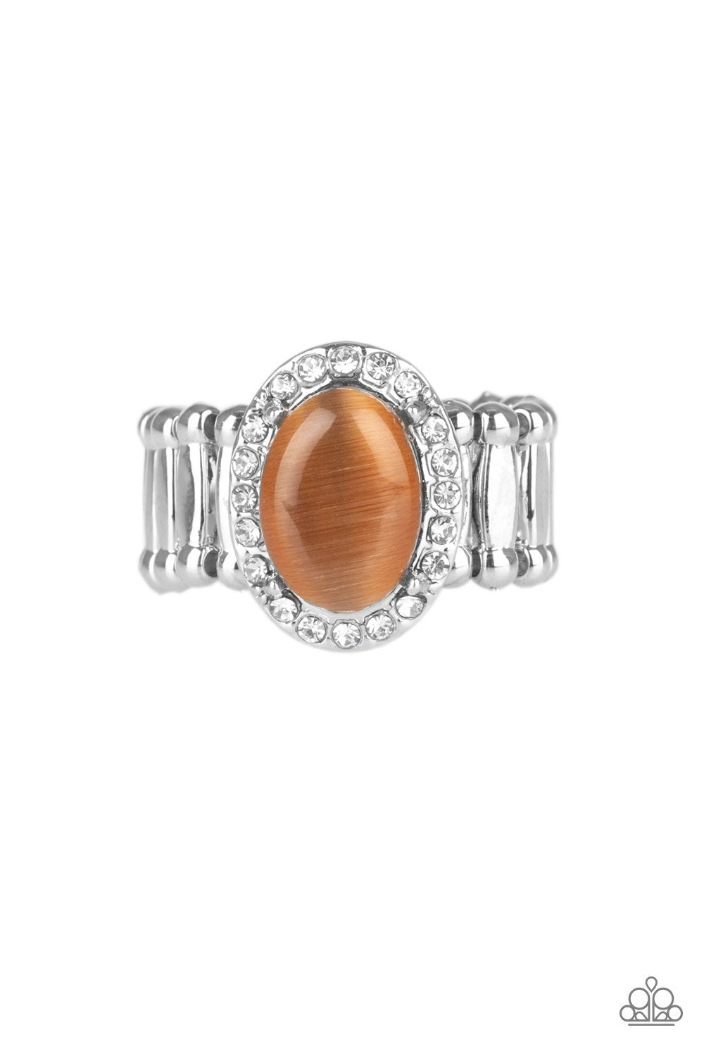 Laguna Luxury Brown Moonstone Ring - Paparazzi Accessories-CarasShop.com - $5 Jewelry by Cara Jewels