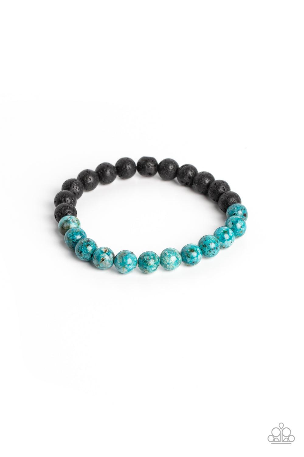 LAVA Language Blue Bracelet - Paparazzi Accessories- lightbox - CarasShop.com - $5 Jewelry by Cara Jewels