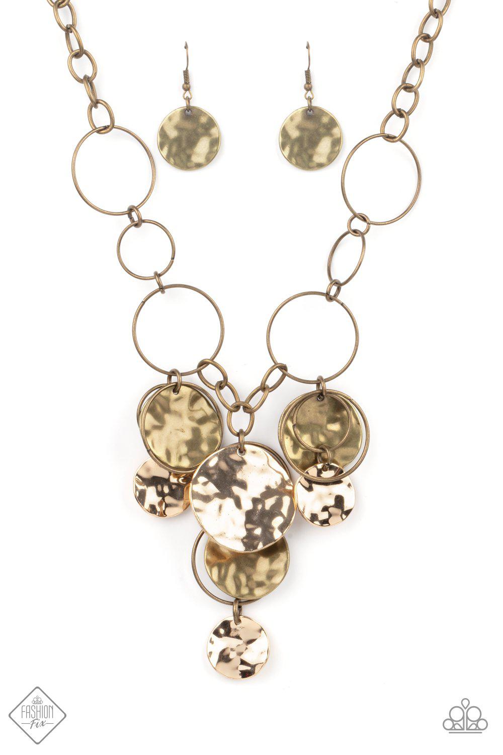 Learn The HARDWARE Way Brass Necklace - Paparazzi Accessories - lightbox -CarasShop.com - $5 Jewelry by Cara Jewels