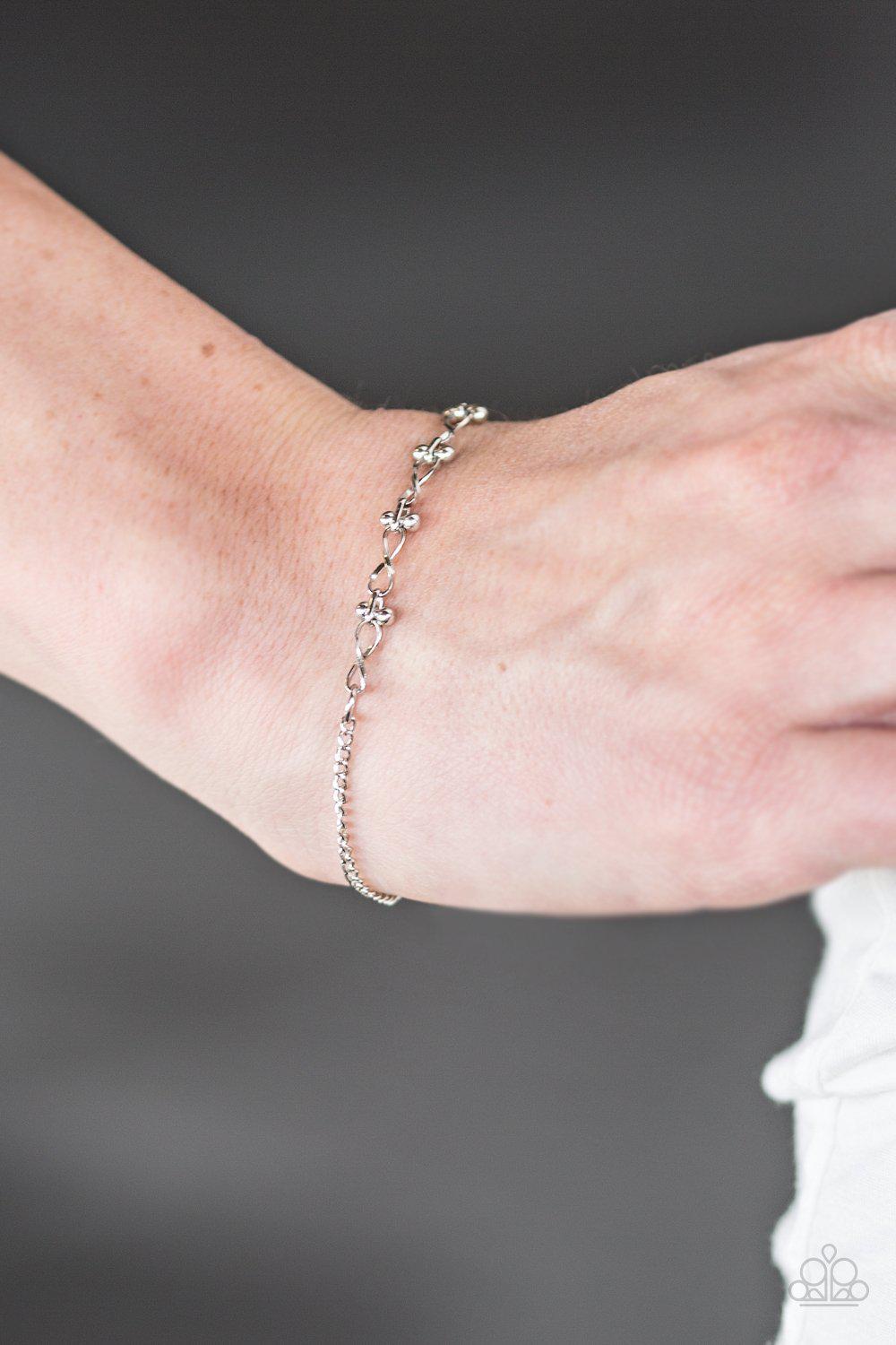 Little Wonder Silver Bracelet - Paparazzi Accessories-CarasShop.com - $5 Jewelry by Cara Jewels