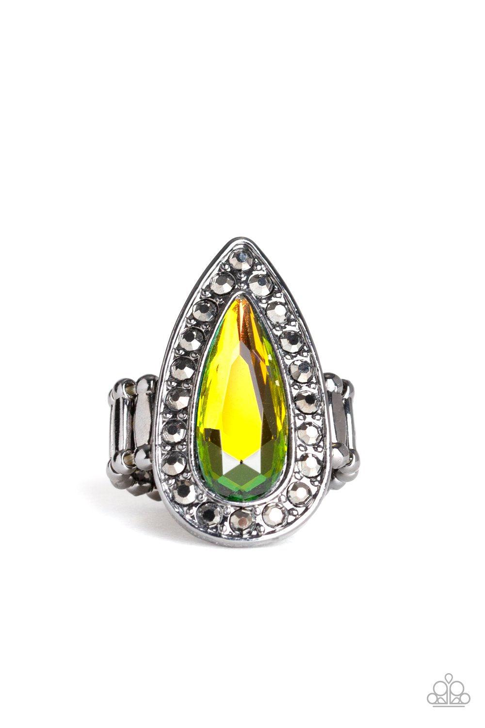 Majestic Mayhem Multicolor Rainbow Gem Ring - Paparazzi Accessories-CarasShop.com - $5 Jewelry by Cara Jewels