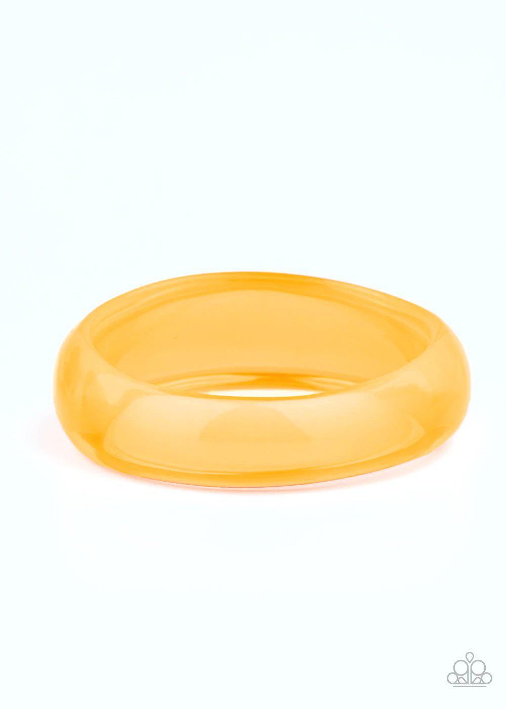 Major Material Girl Orange Bracelet - Paparazzi Accessories- lightbox - CarasShop.com - $5 Jewelry by Cara Jewels