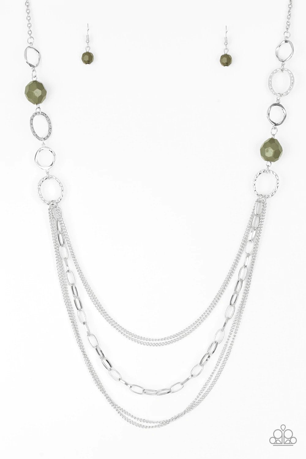 Margarita Masquerades Green Necklaces - Paparazzi Accessories- lightbox - CarasShop.com - $5 Jewelry by Cara Jewels