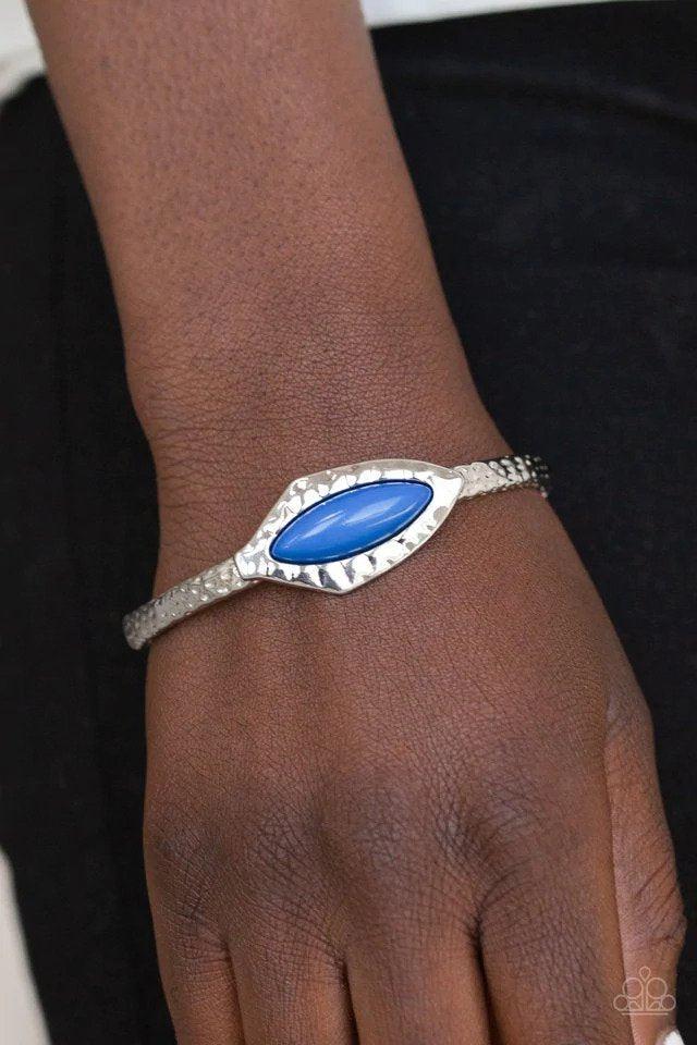 Mason Minimalism Blue Bracelet - Paparazzi Accessories- lightbox - CarasShop.com - $5 Jewelry by Cara Jewels