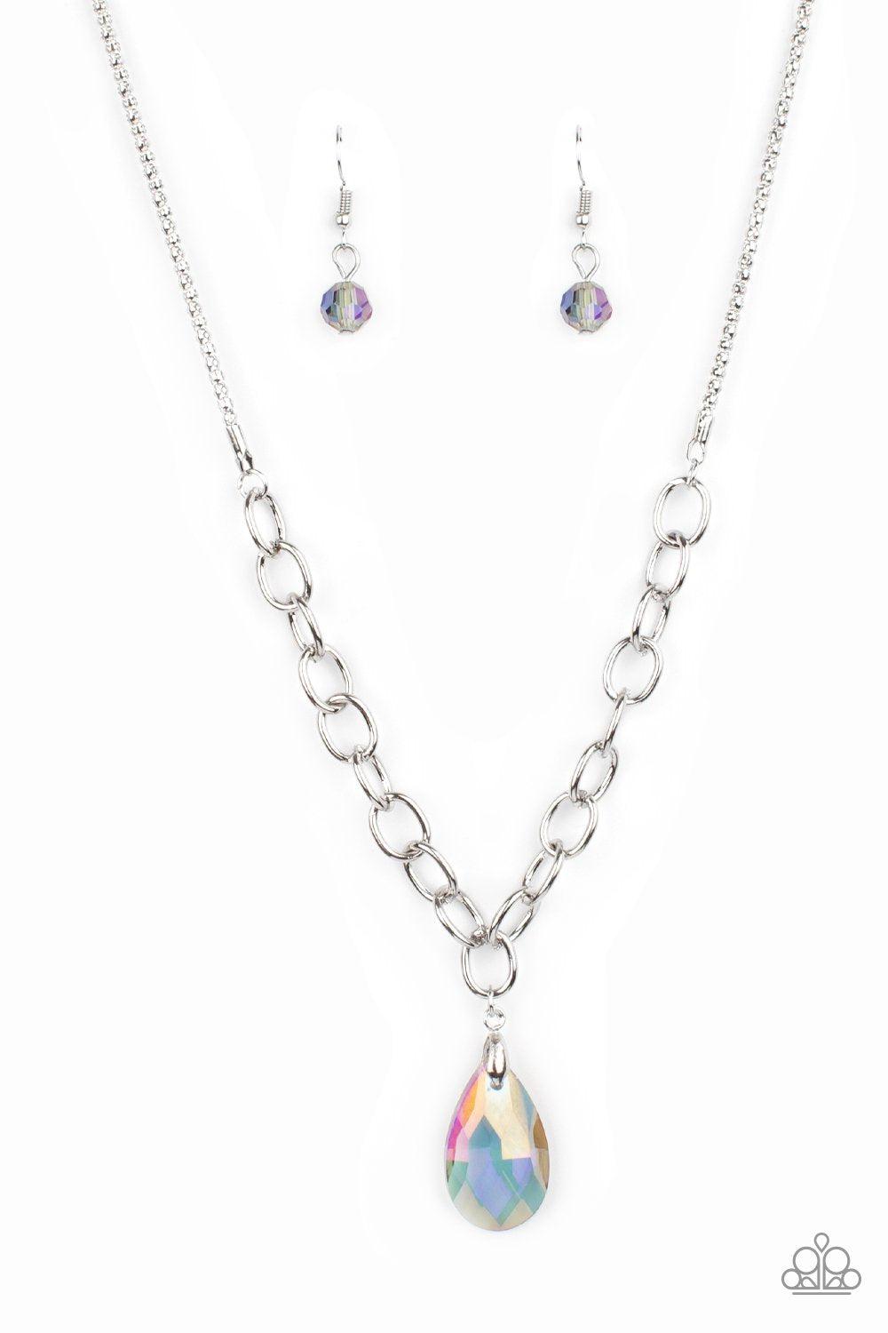 Mega Modern Multi Oil Spill Necklace - Paparazzi Accessories- lightbox - CarasShop.com - $5 Jewelry by Cara Jewels
