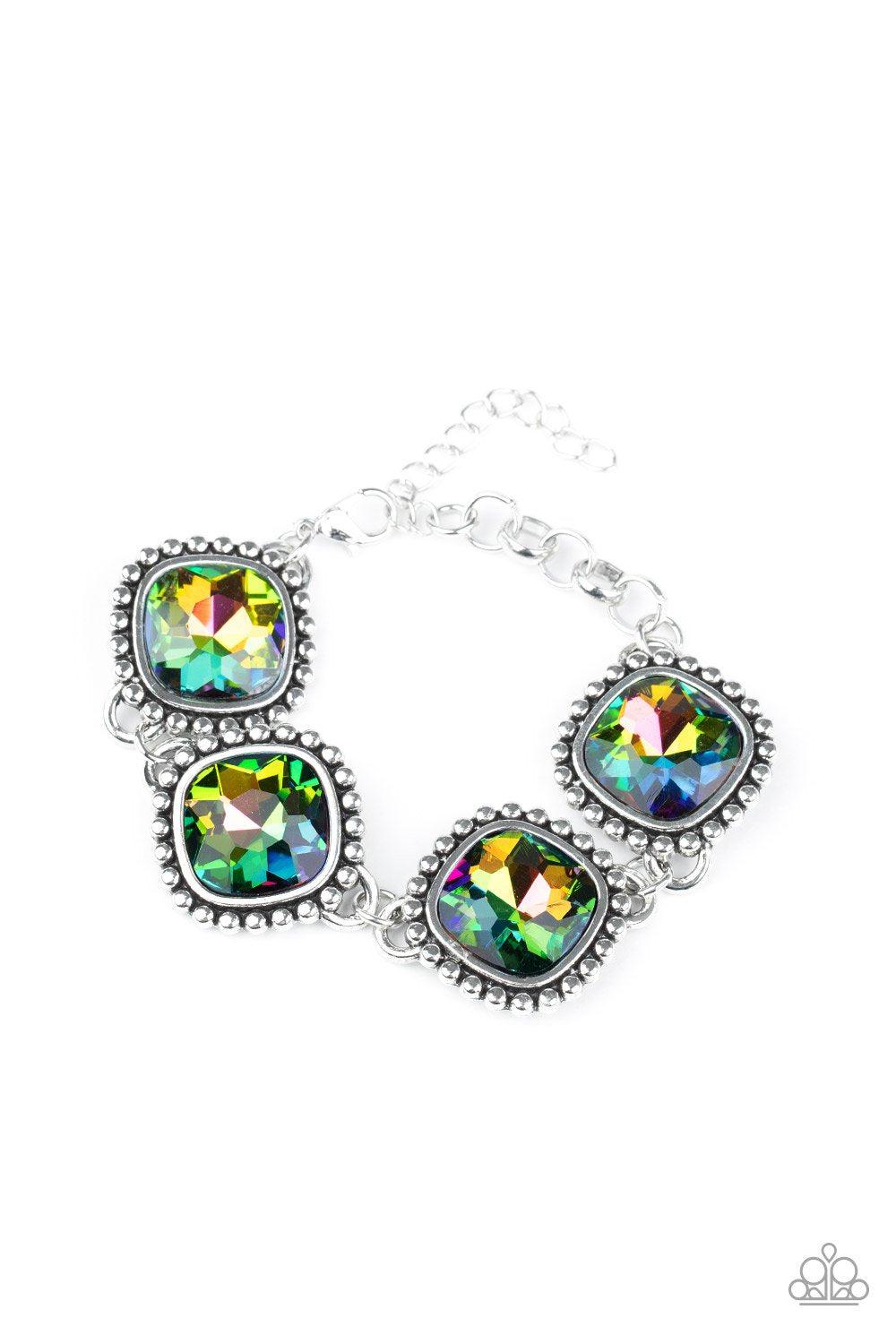 Megawatt Multi &quot;Oil Spill&quot; Rhinestone Bracelet - Paparazzi Accessories - lightbox -CarasShop.com - $5 Jewelry by Cara Jewels