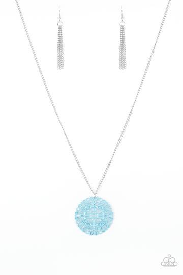 Midsummer Musical Blue Necklace - Paparazzi Accessories - lightbox -CarasShop.com - $5 Jewelry by Cara Jewels