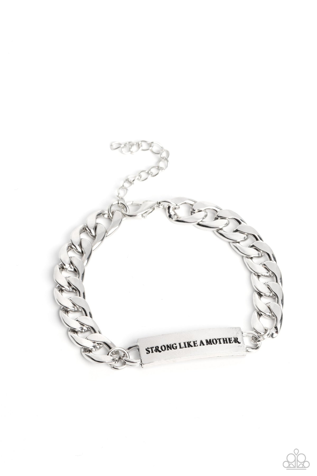 Mighty Matriarch Silver Inspirational Bracelet - Paparazzi Accessories- lightbox - CarasShop.com - $5 Jewelry by Cara Jewels