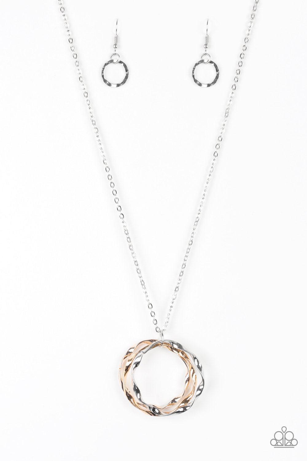 Millennial Minimalist Multi Gold and Silver Necklace - Paparazzi Accessories- lightbox - CarasShop.com - $5 Jewelry by Cara Jewels