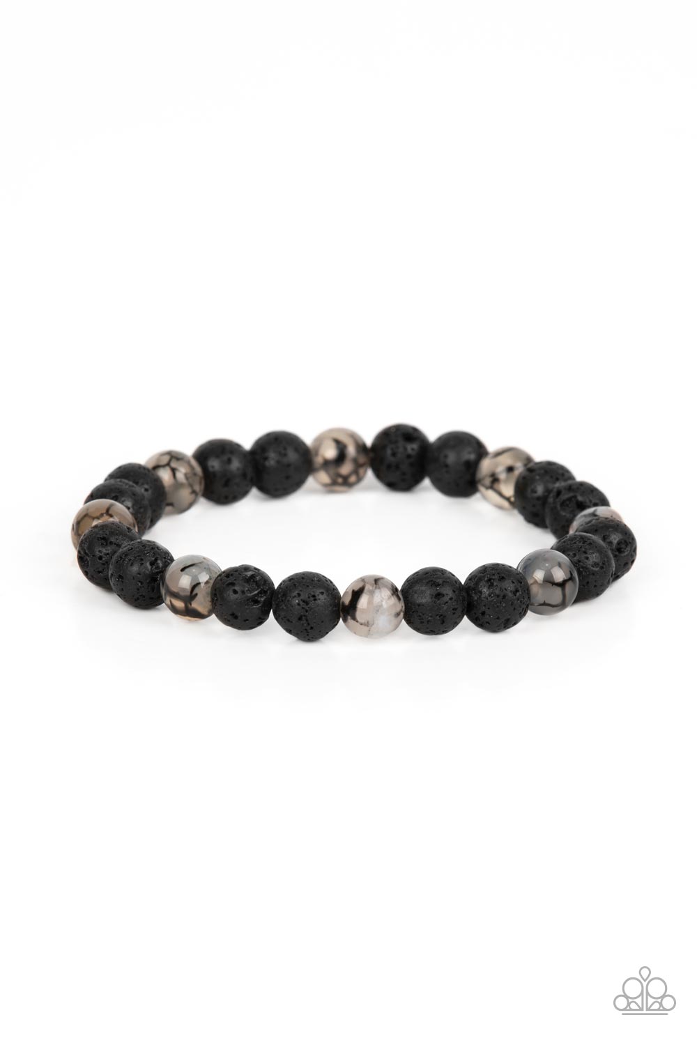 Molten Mogul Black Lava Rock Bracelet - Paparazzi Accessories- lightbox - CarasShop.com - $5 Jewelry by Cara Jewels