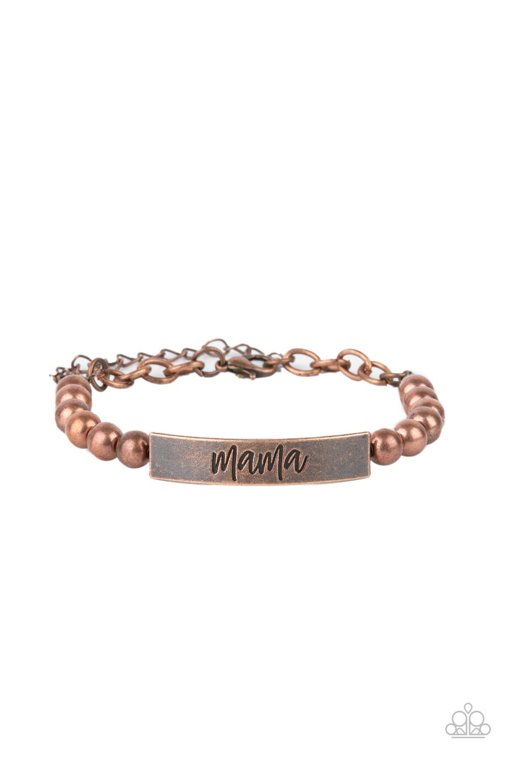 Mom Squad Copper Inspirational Bracelet - Paparazzi Accessories- lightbox - CarasShop.com - $5 Jewelry by Cara Jewels