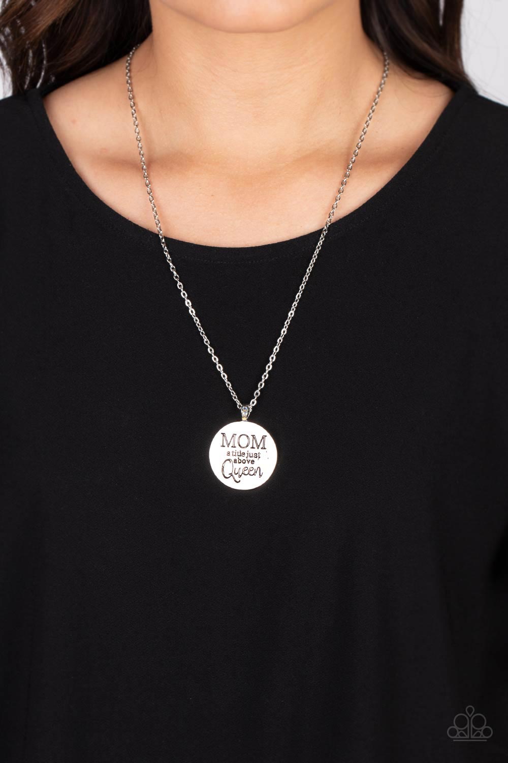 Mother Dear Multi Inspirational Necklace - Paparazzi Accessories-on model - CarasShop.com - $5 Jewelry by Cara Jewels