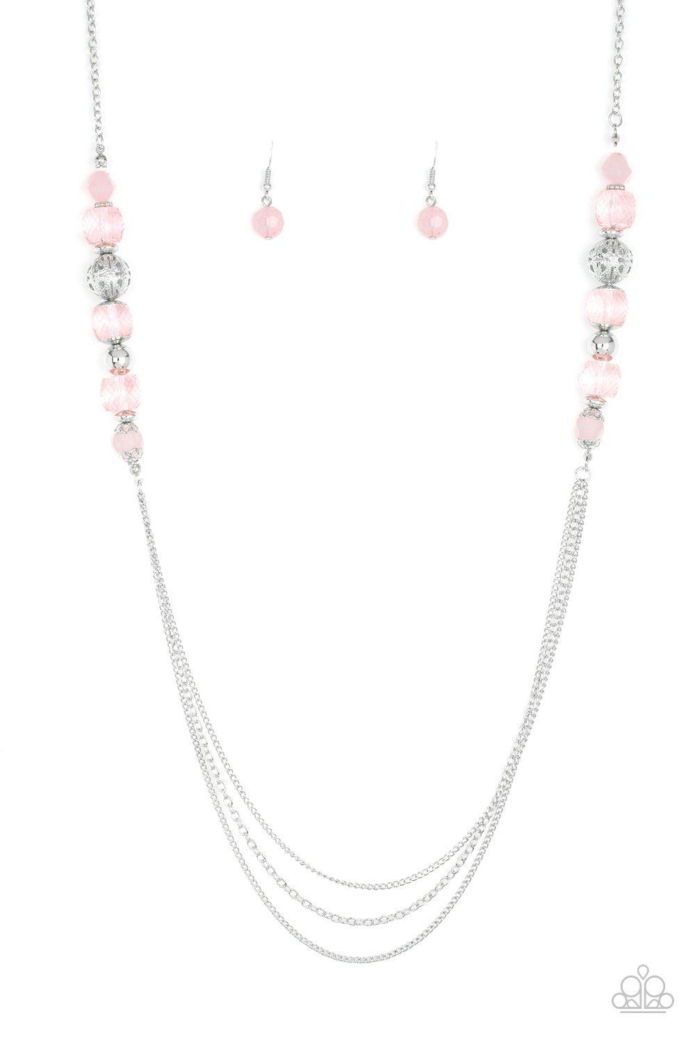 Native New Yorker Pink Necklace - Paparazzi Accessories - lightbox -CarasShop.com - $5 Jewelry by Cara Jewels