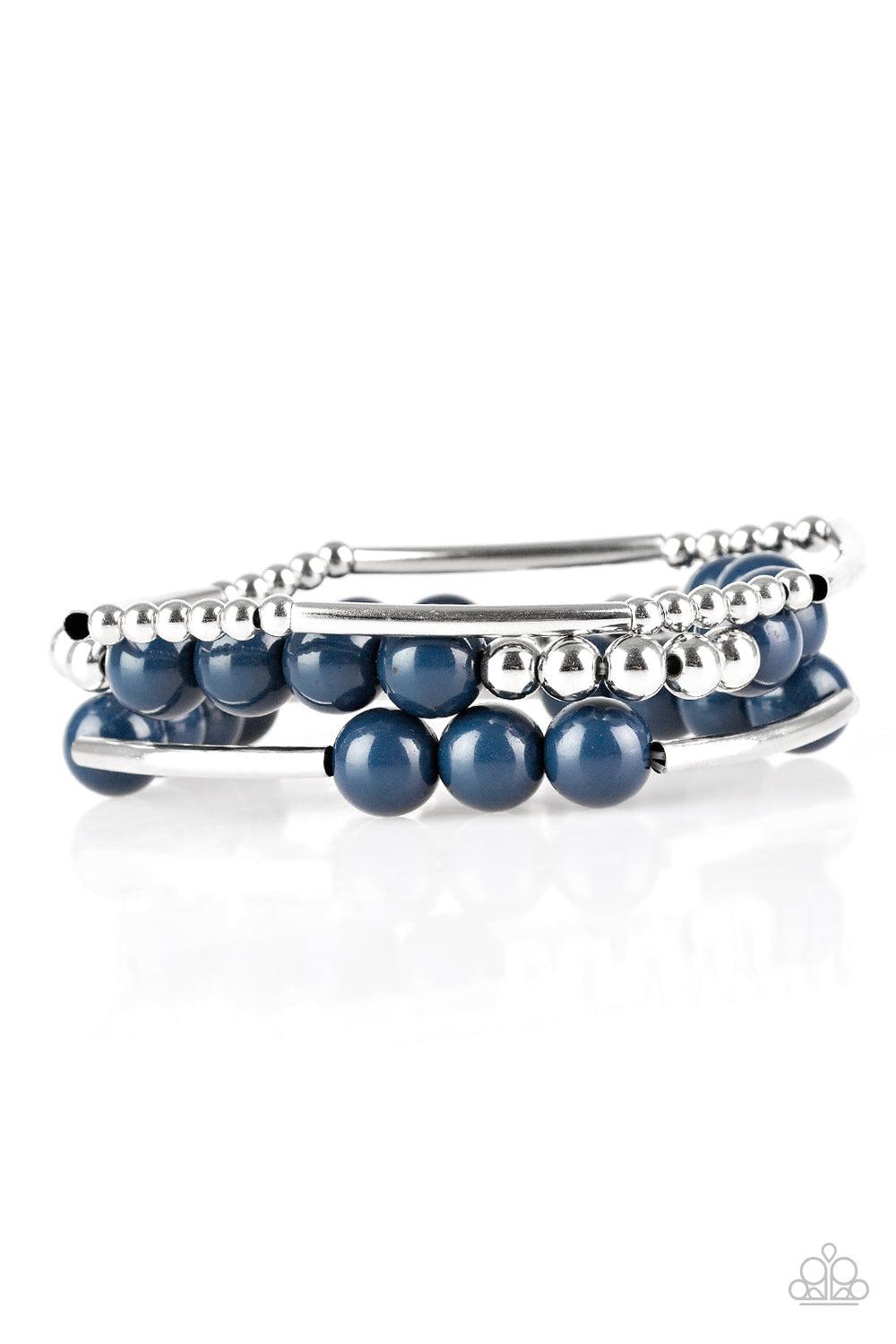 New Adventures Blue Bracelet - Paparazzi Accessories- lightbox - CarasShop.com - $5 Jewelry by Cara Jewels