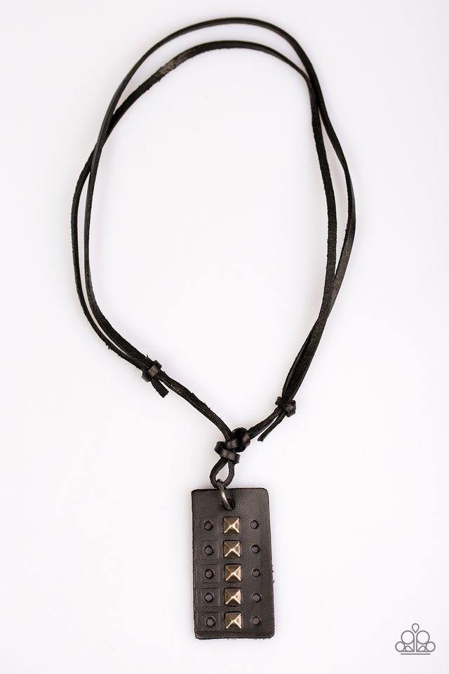 New Recruit Black Necklace - Paparazzi Accessories- lightbox - CarasShop.com - $5 Jewelry by Cara Jewels