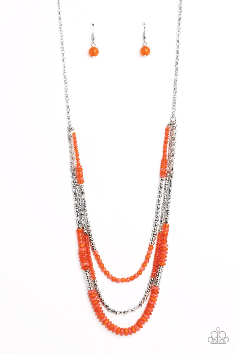 Newly Neverland Orange Necklace - Paparazzi Accessories- lightbox - CarasShop.com - $5 Jewelry by Cara Jewels