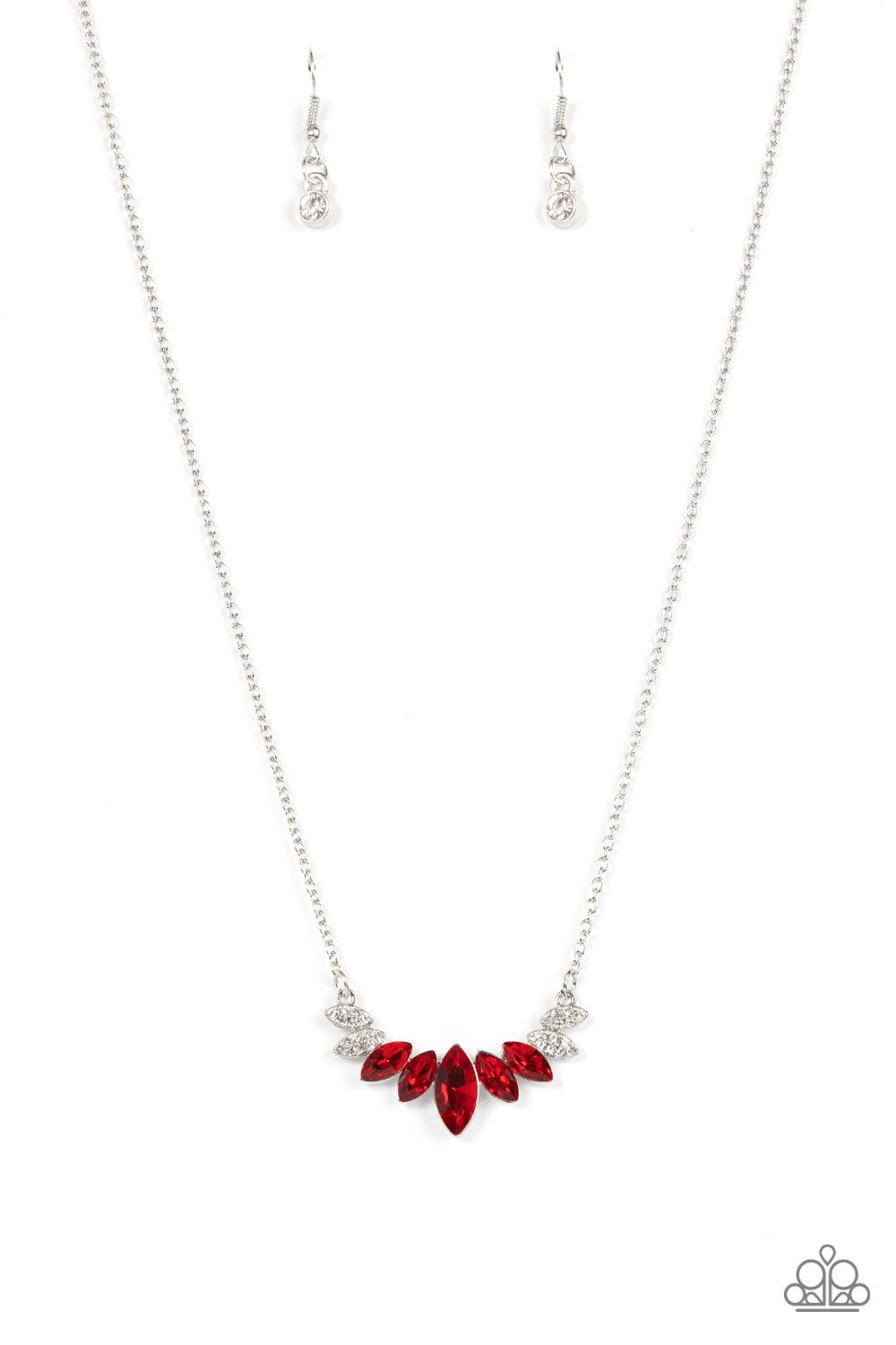 One Empire at a Time Red Necklace - Paparazzi Accessories- lightbox - CarasShop.com - $5 Jewelry by Cara Jewels
