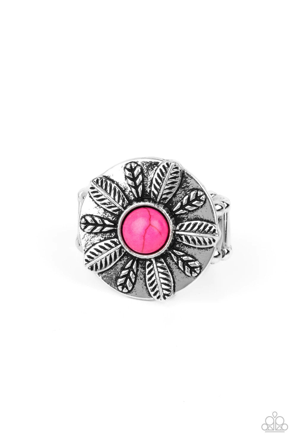 PALMS Reader Pink Ring - Paparazzi Accessories- lightbox - CarasShop.com - $5 Jewelry by Cara Jewels