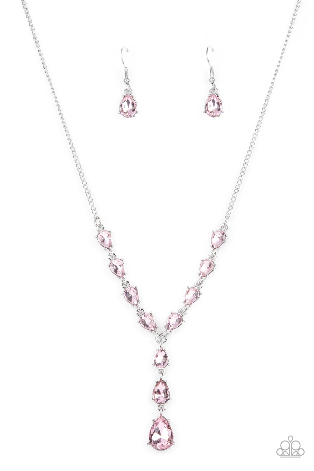 Park Avenue A-Lister Pink Rhinestone Necklace - Paparazzi Accessories- lightbox - CarasShop.com - $5 Jewelry by Cara Jewels