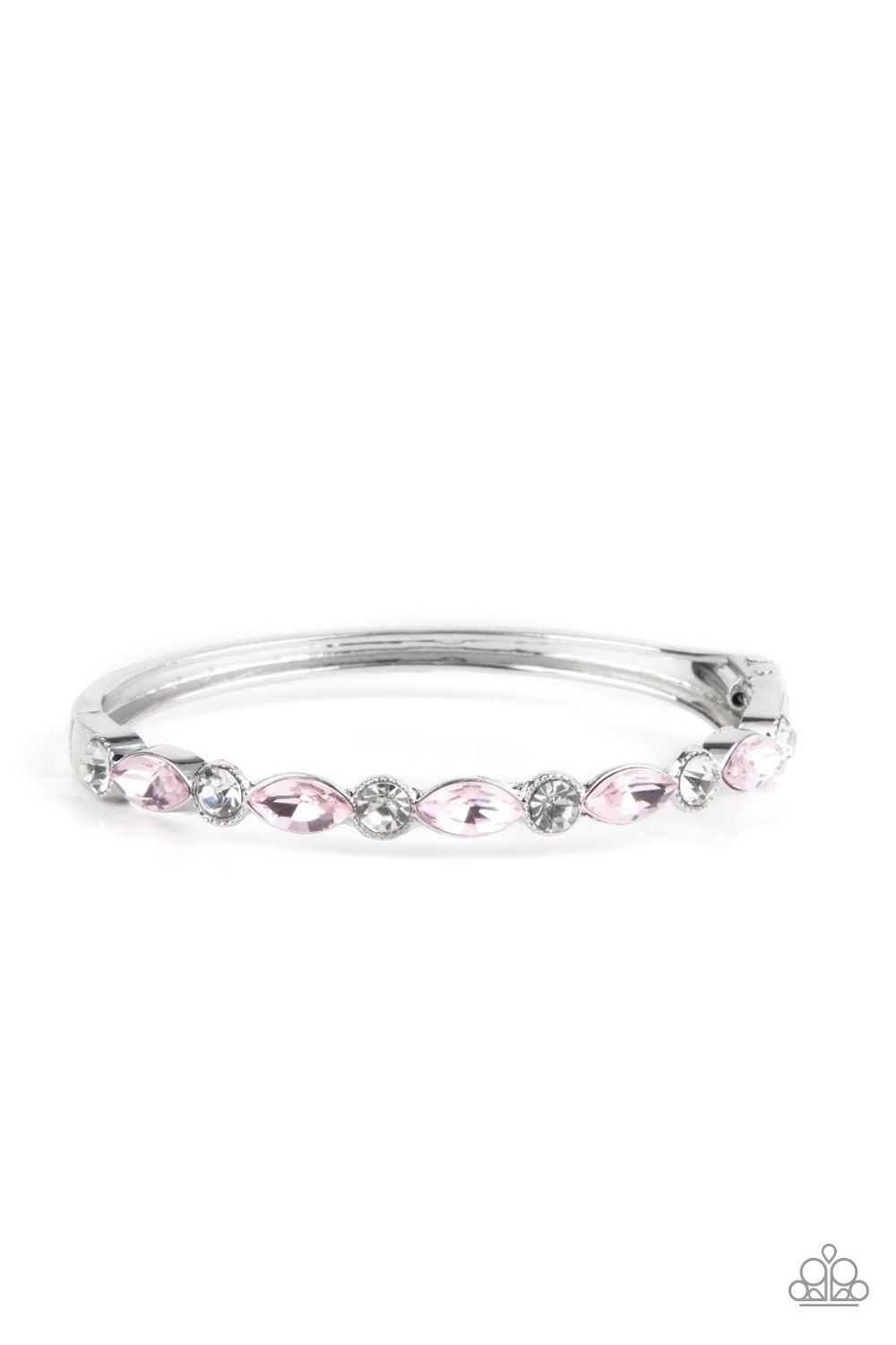 Petitely Powerhouse Pink Rhinestone Bracelet - Paparazzi Accessories- lightbox - CarasShop.com - $5 Jewelry by Cara Jewels