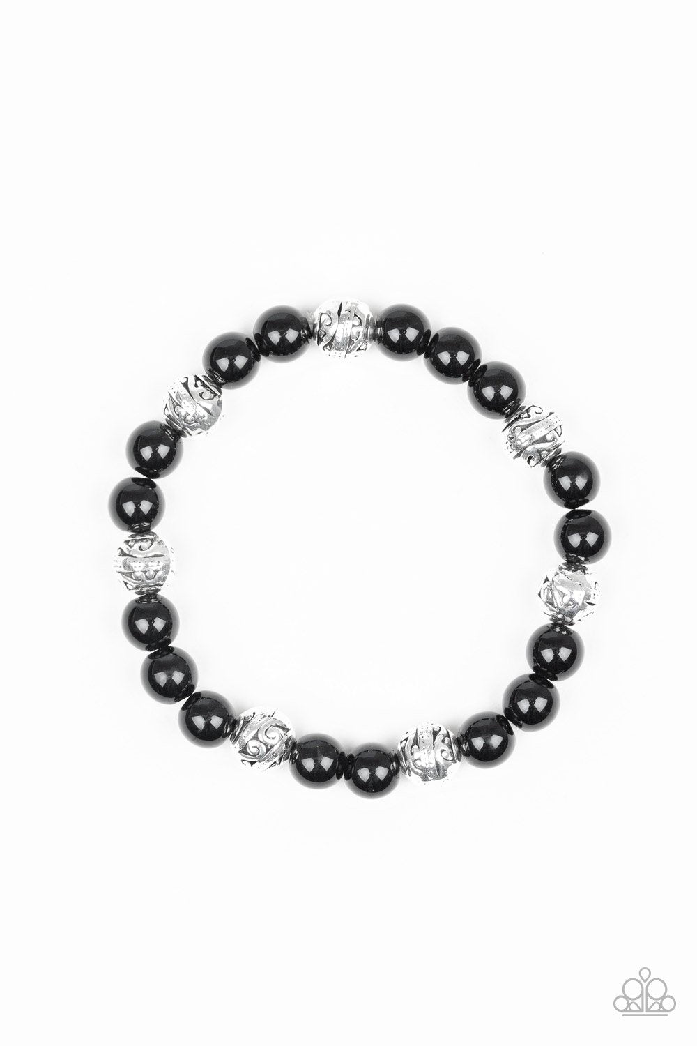 Poised For Perfection Black Bracelet - Paparazzi Accessories-CarasShop.com - $5 Jewelry by Cara Jewels