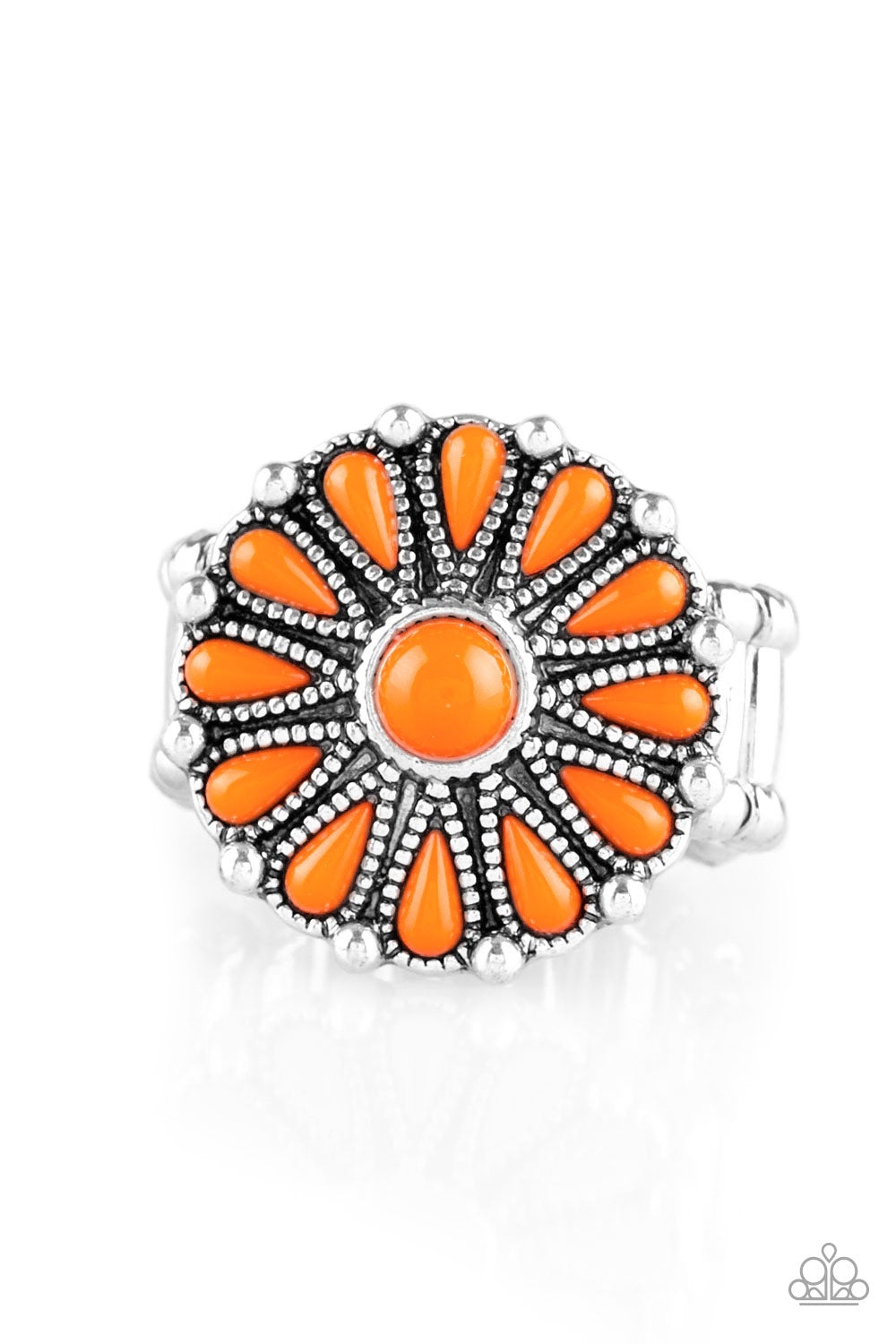 Poppy Pop-tastic Orange Ring - Paparazzi Accessories- lightbox - CarasShop.com - $5 Jewelry by Cara Jewels