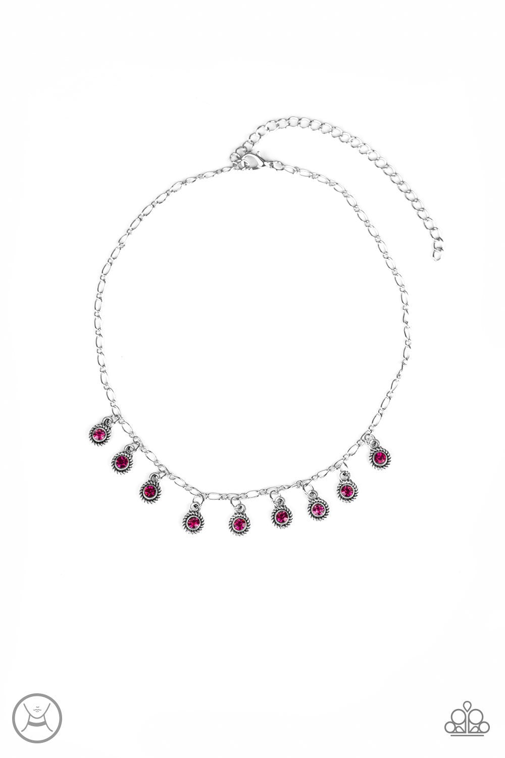 Popstar Party Pink Choker Necklace - Paparazzi Accessories-CarasShop.com - $5 Jewelry by Cara Jewels