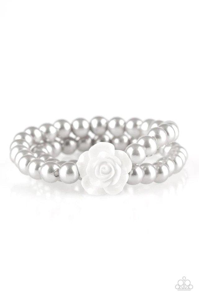 Posh and Posy Silver Bracelet - Paparazzi Accessories- lightbox - CarasShop.com - $5 Jewelry by Cara Jewels