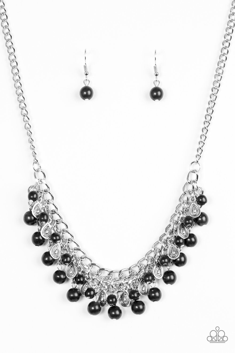 Poshly Paleo Black Necklace - Paparazzi Accessories-CarasShop.com - $5 Jewelry by Cara Jewels