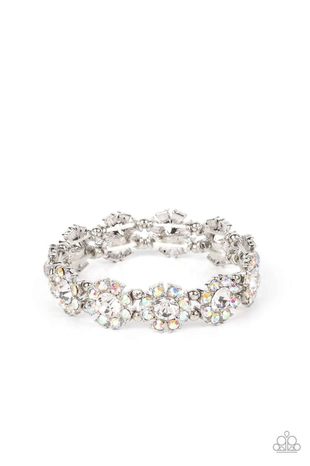 Premium Perennial Multi Iridescent Rhinestone Bracelet - Paparazzi Accessories- lightbox - CarasShop.com - $5 Jewelry by Cara Jewels