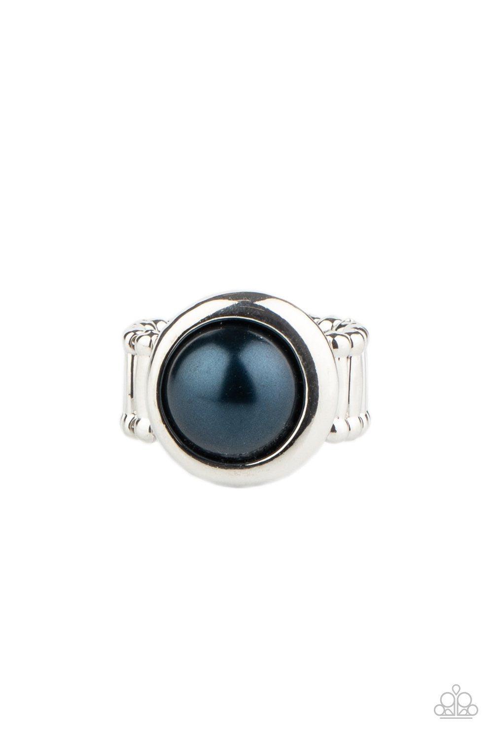 Prim and PROSPER Blue Pearl Ring - Paparazzi Accessories - lightbox -CarasShop.com - $5 Jewelry by Cara Jewels