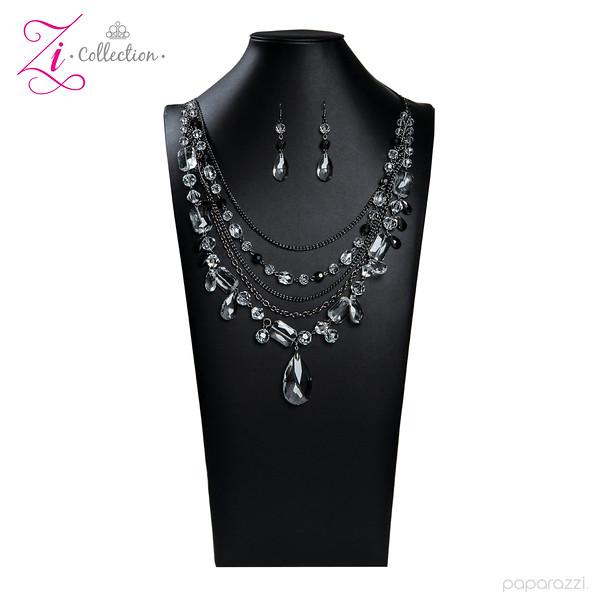 Prismatic 2019 Zi Collection Necklace and matching Earrings - Paparazzi Accessories-CarasShop.com - $5 Jewelry by Cara Jewels
