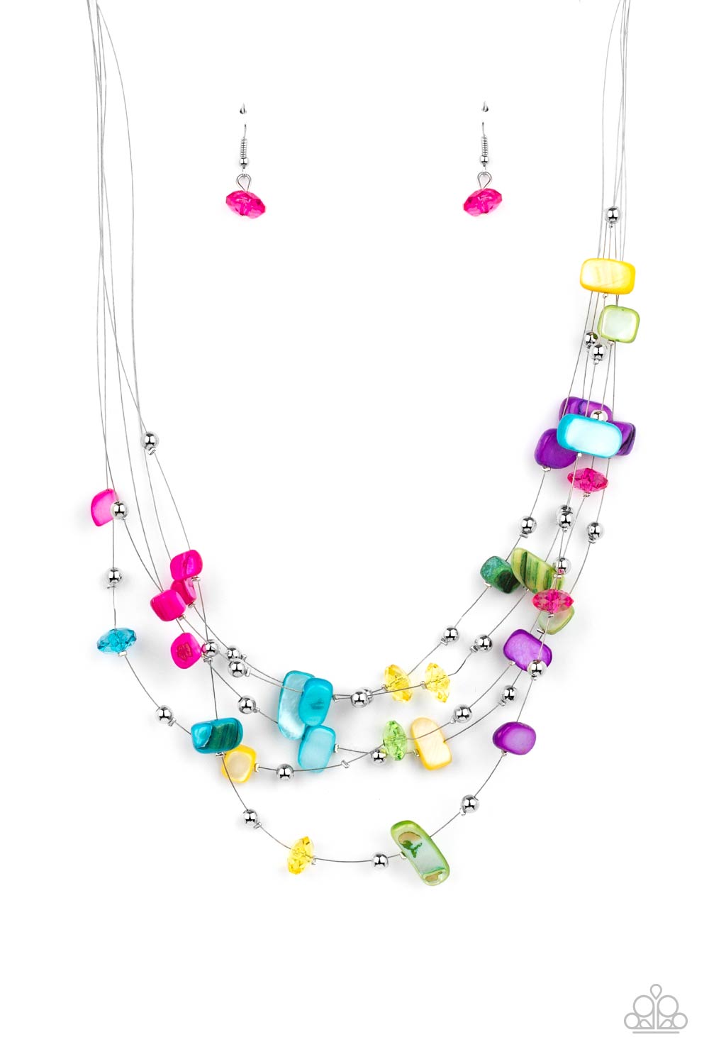 Prismatic Pebbles Multi Necklace - Paparazzi Accessories- lightbox - CarasShop.com - $5 Jewelry by Cara Jewels