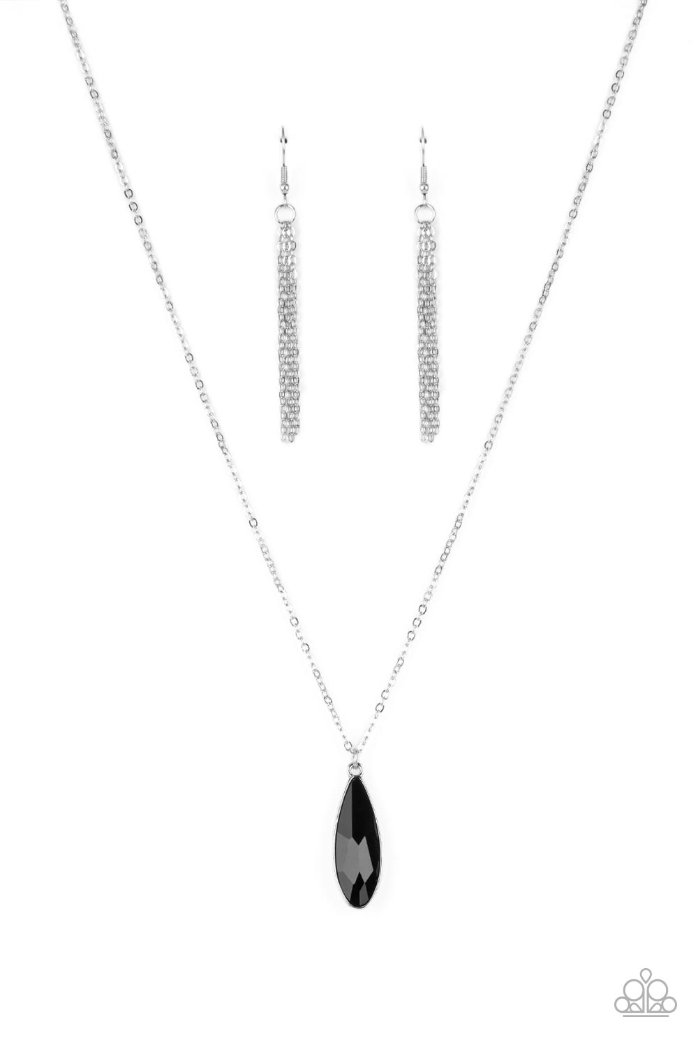 Prismatically Polished Black Necklace - Paparazzi Accessories- lightbox - CarasShop.com - $5 Jewelry by Cara Jewels