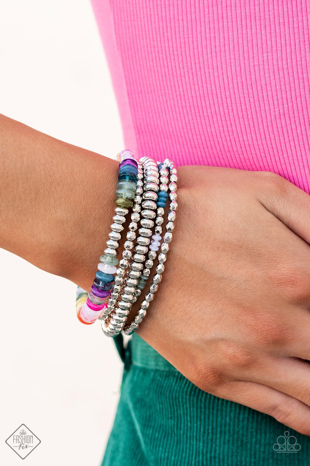 Pristine Pixie Dust Multi Bracelet - Paparazzi Accessories-on model - CarasShop.com - $5 Jewelry by Cara Jewels