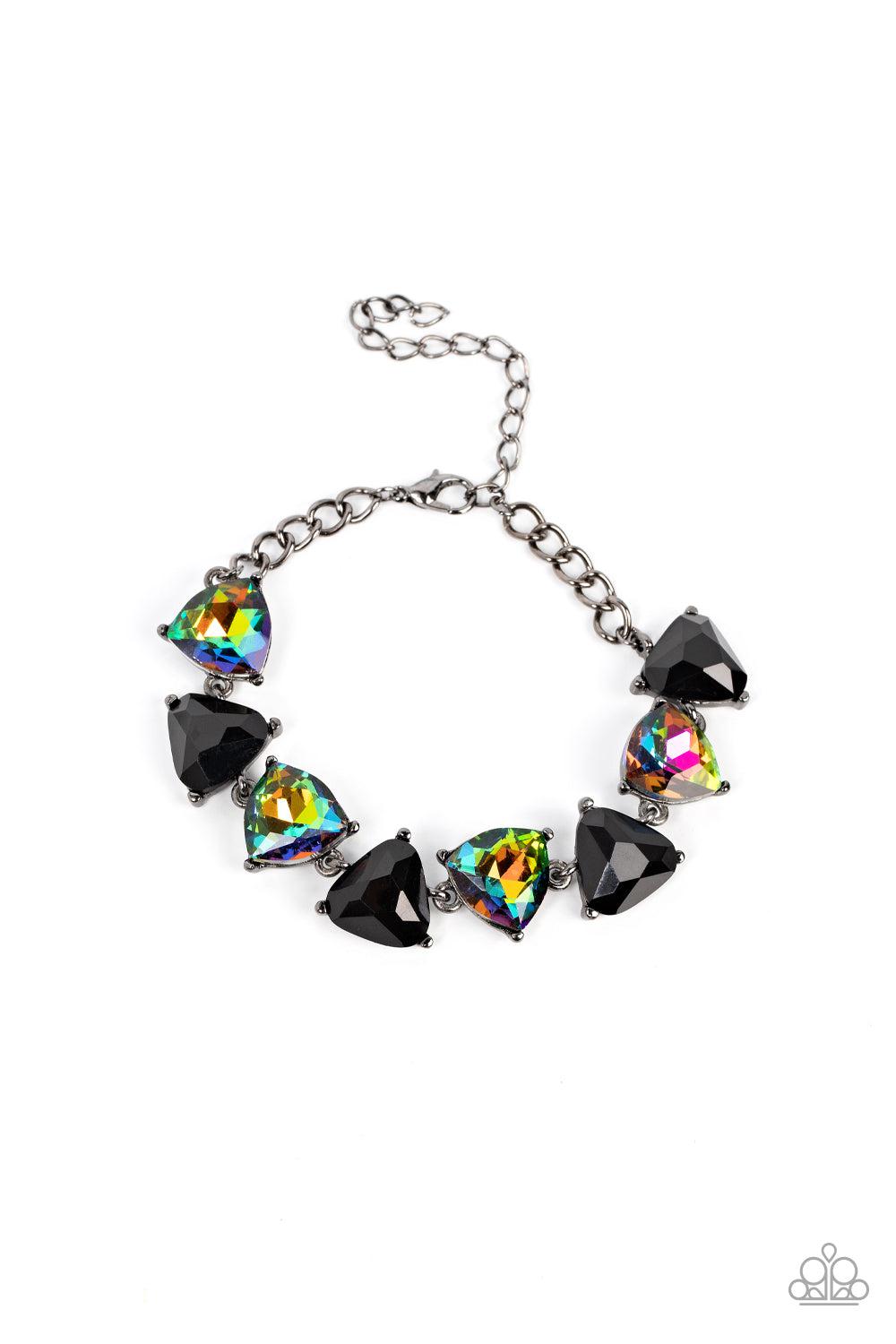 Pumped up Prisms Multi Oil Spill Bracelet - Paparazzi Accessories- lightbox - CarasShop.com - $5 Jewelry by Cara Jewels