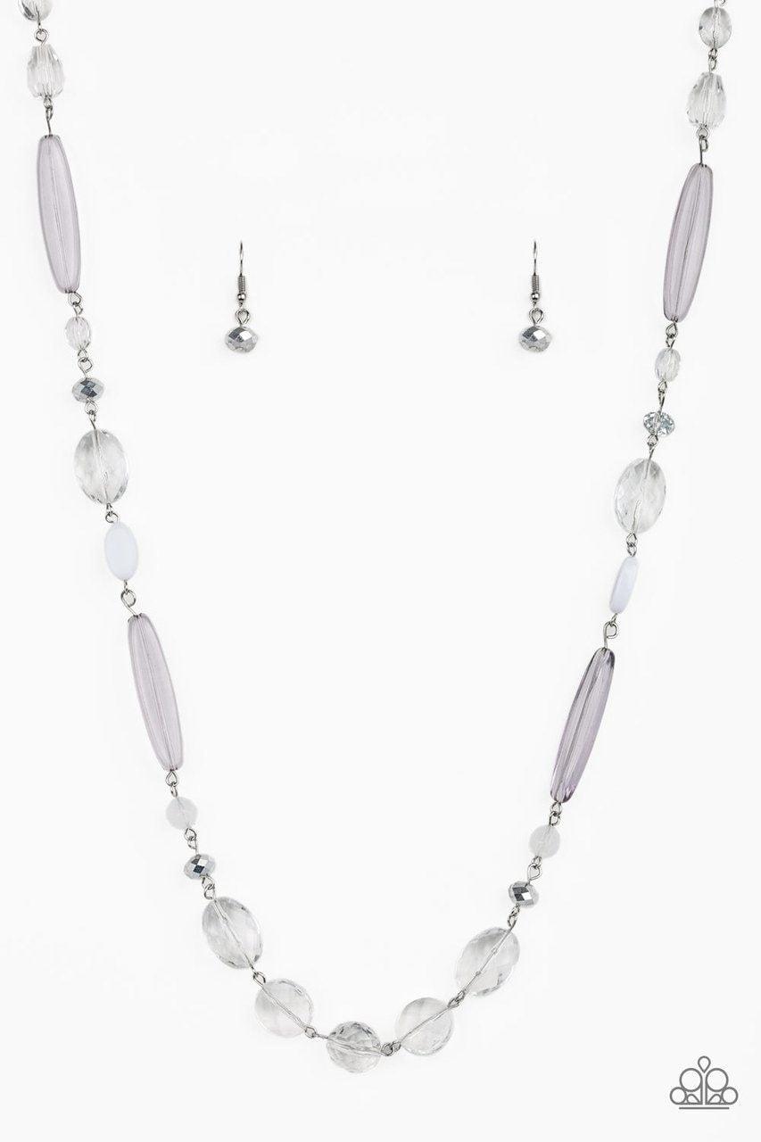 Quite Quintessence White Necklace - Paparazzi Accessories - lightbox -CarasShop.com - $5 Jewelry by Cara Jewels