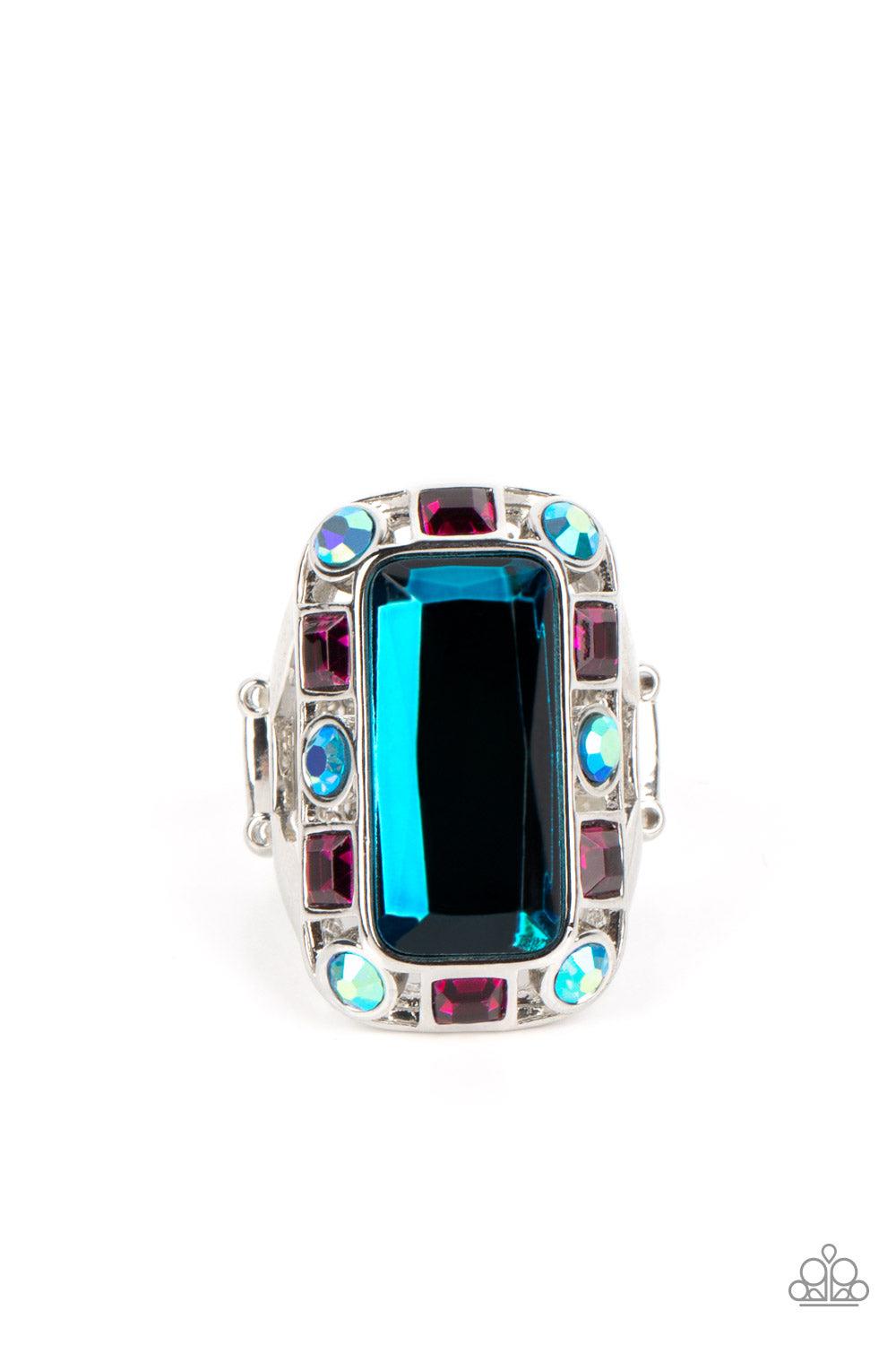 Radiant Rhinestones Multi Ring - Paparazzi Accessories- lightbox - CarasShop.com - $5 Jewelry by Cara Jewels